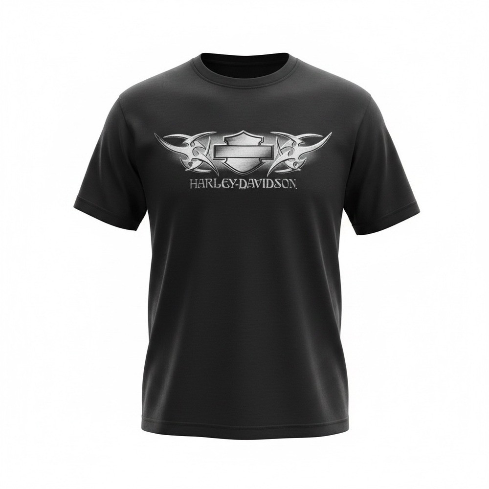 Harley Davidson T Shirt Mens 2XL Black Mikes Famous Delaware Tribal Logo USA